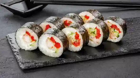 Futomaki Garnela Tempura (8 db) étel a(z) SUSHI MASTER menüjében Futomaki Garnela Tempura (8 db) menü a(z) SUSHI MASTER-től