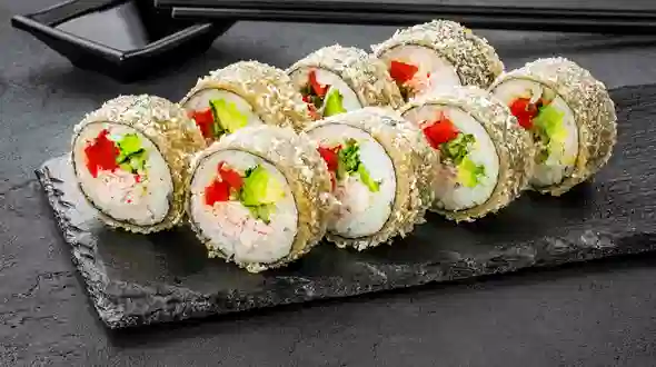 Tempura California Roll (8 db) étel a(z) SUSHI MASTER menüjében Tempura California Roll (8 db) menü a(z) SUSHI MASTER-től