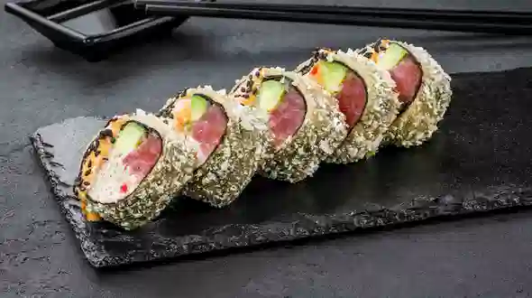 Tempura roll Tonhal (5 db) étel a(z) SUSHI MASTER menüjében Tempura roll Tonhal (5 db) menü a(z) SUSHI MASTER-től